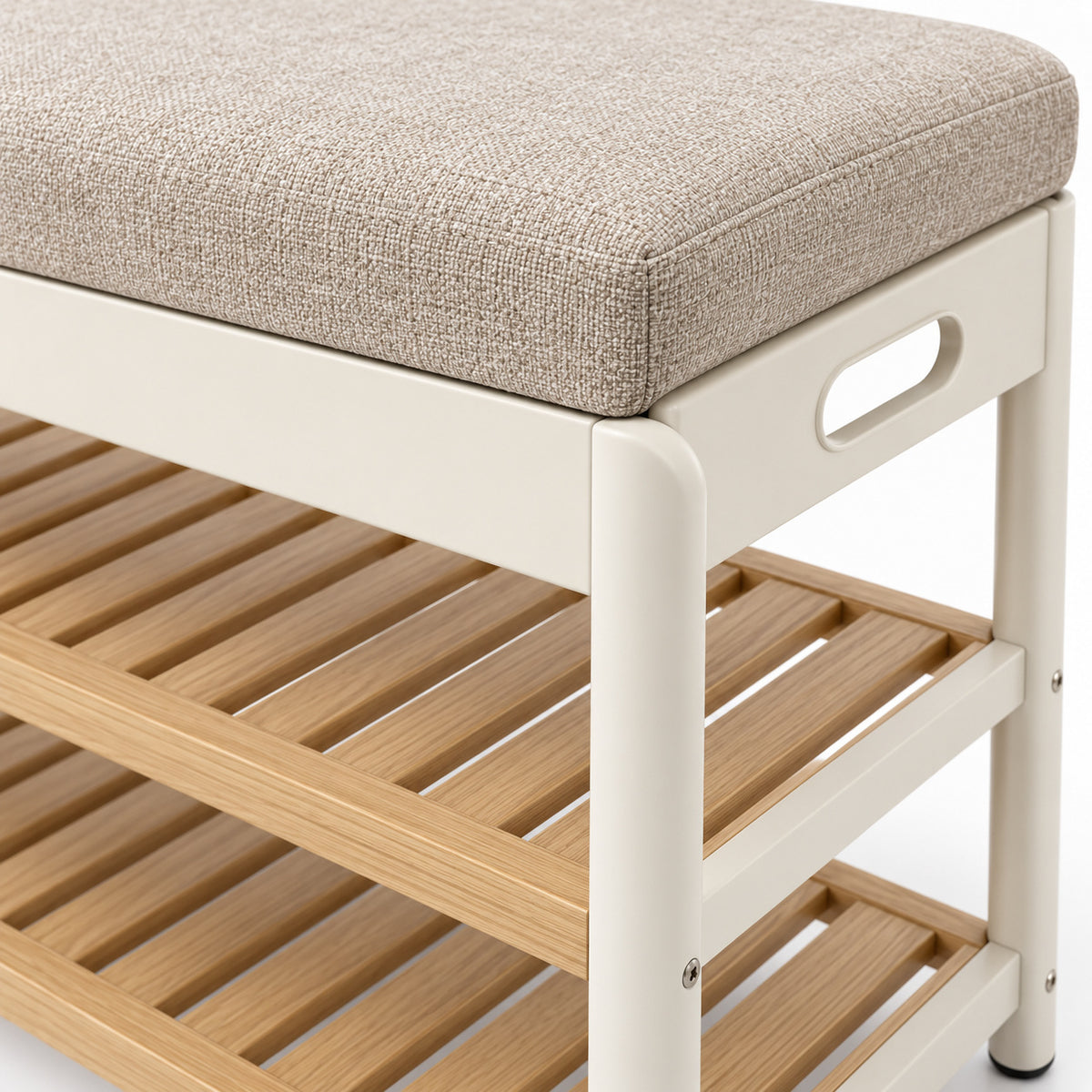 Storage Shoe Bench with Padded Seat