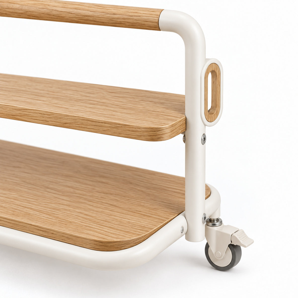 Mobile Garment Rack with Two Shelves
