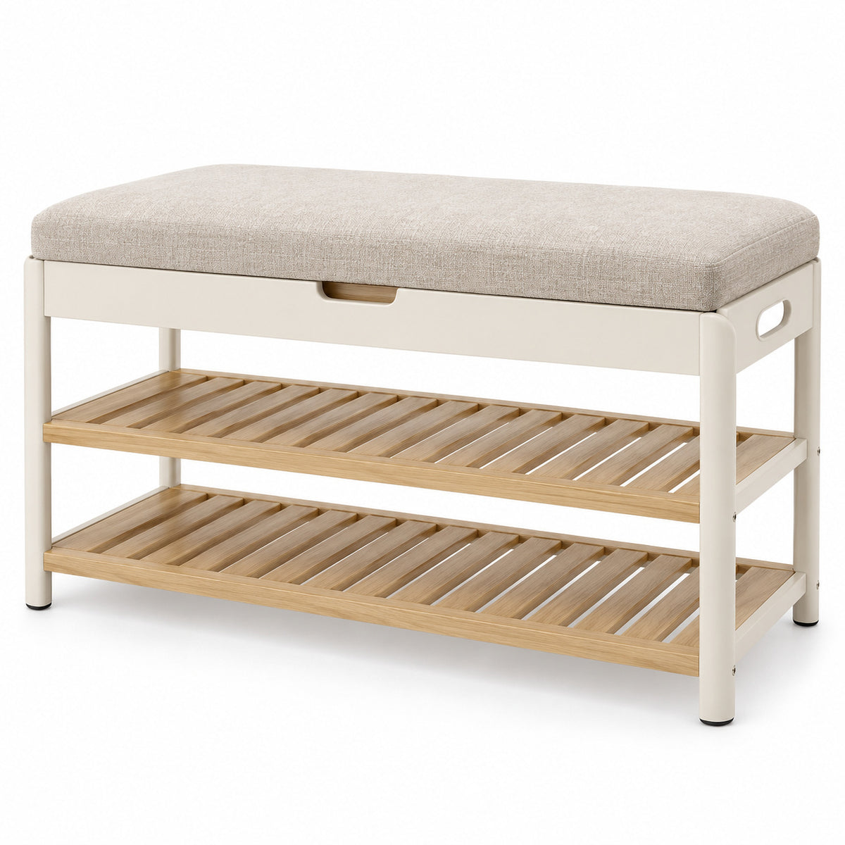 Storage Shoe Bench with Padded Seat