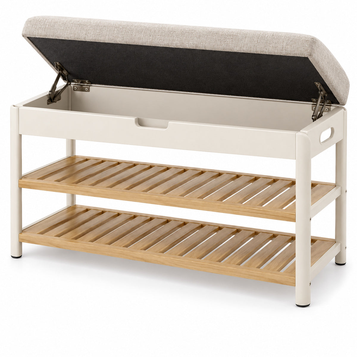 Storage Shoe Bench with Padded Seat
