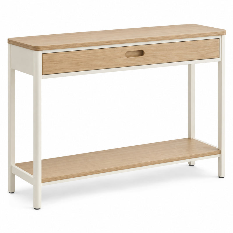 Narrow Console Table with Drawer and Shelf
