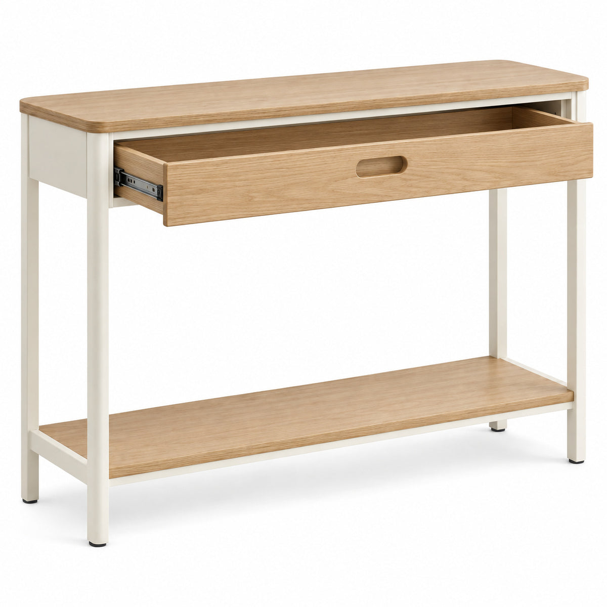 Narrow Console Table with Drawer and Shelf
