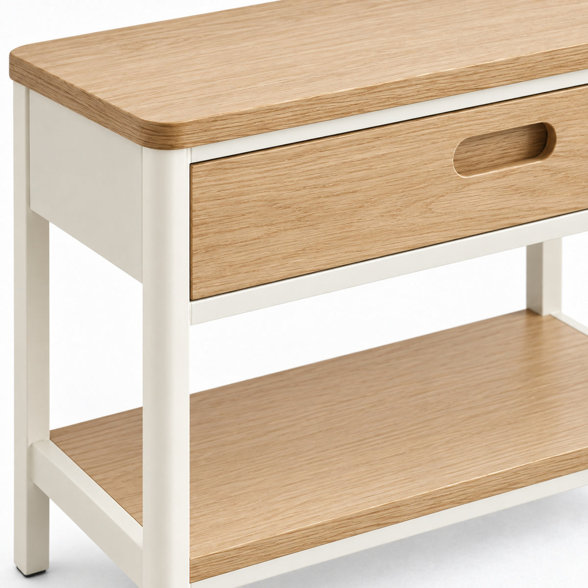 Narrow Console Table with Drawer and Shelf